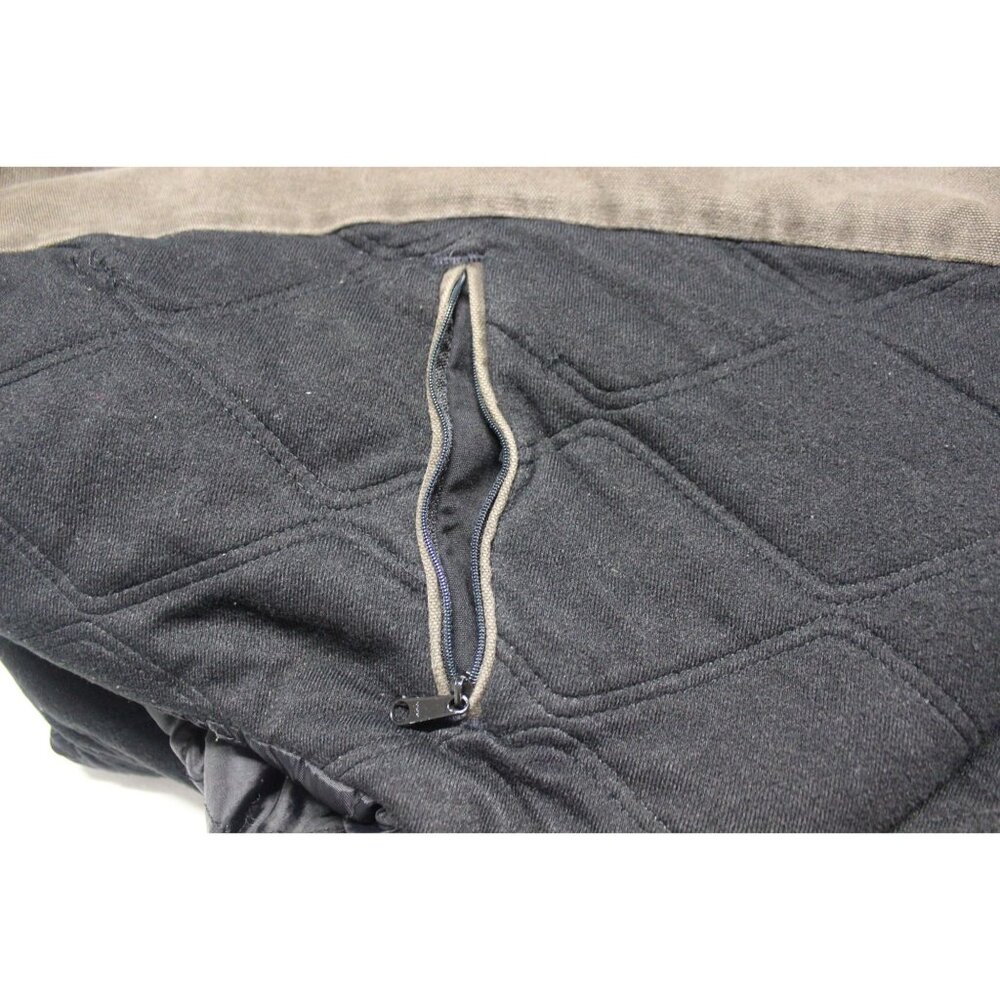 Carhartt men's vintage moss sandstone wash quilt lined long barn chore coat - Picture 11 of 14